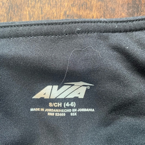 Avia Women's Black Leggings with Orange and Green Stripes - Picture 4 of 6